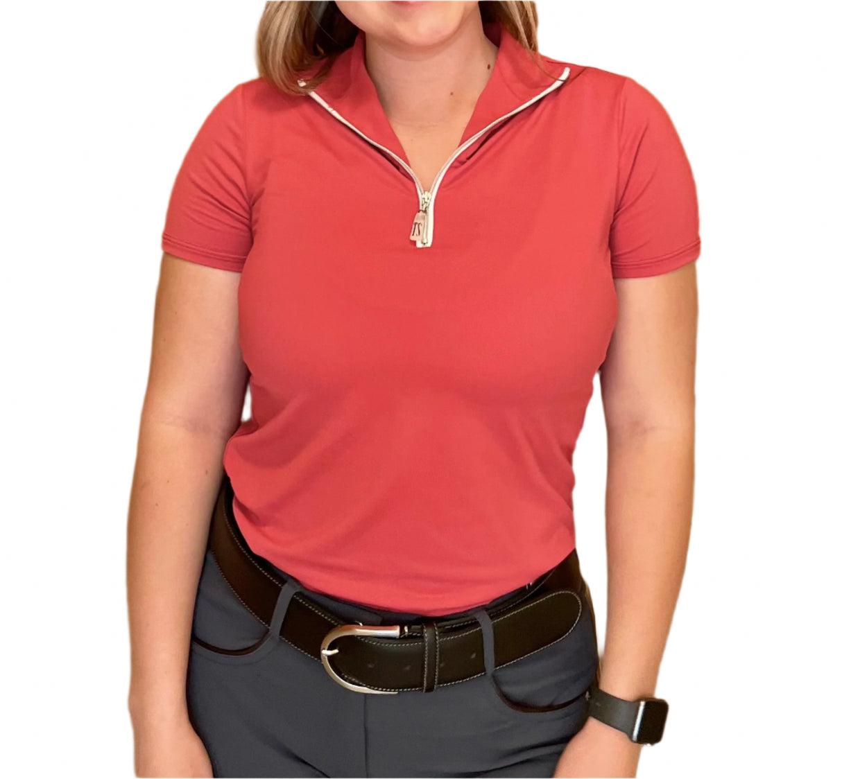 THE TAILORED SPORTSMAN ICE FIL SHORT SLEEVE ZIP TOP