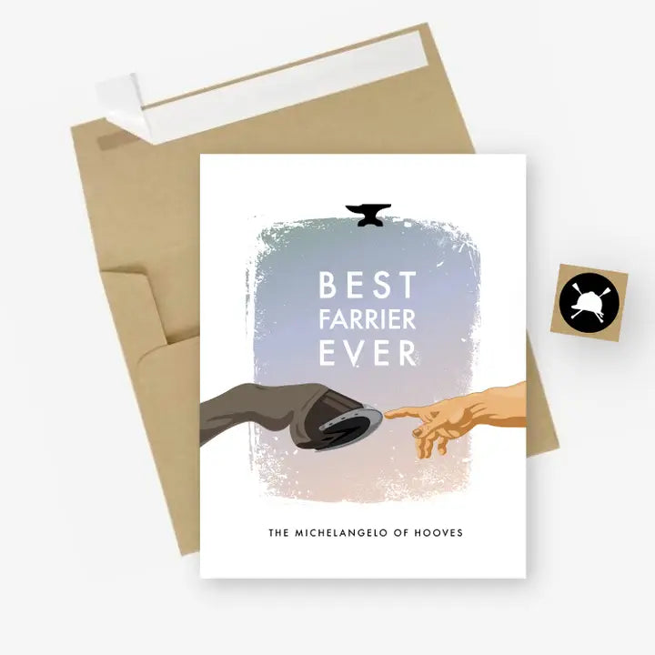 Best Farrier Ever Equestrian Horse Greeting Card