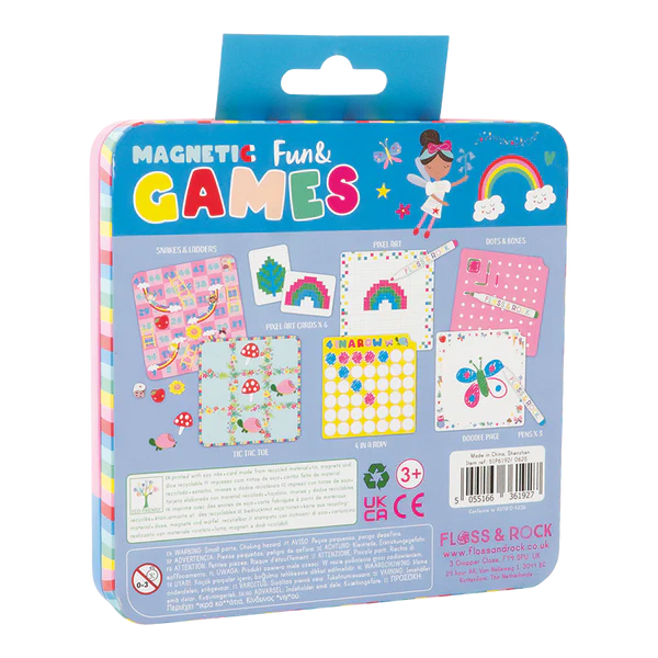 RAINBOW FAIRY MAGNETIC GAMES TIN By FLOSS & ROCK