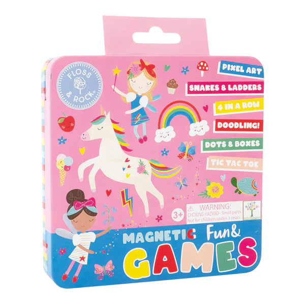 RAINBOW FAIRY MAGNETIC GAMES TIN By FLOSS & ROCK
