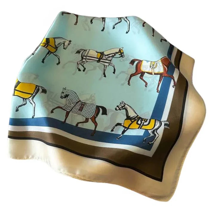 AWST HORSES IN BLANKETS SCARF