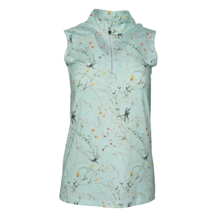 Dapplebay Dragonfly Meadow 1/4 Zip Riding Top - Sleeveless
