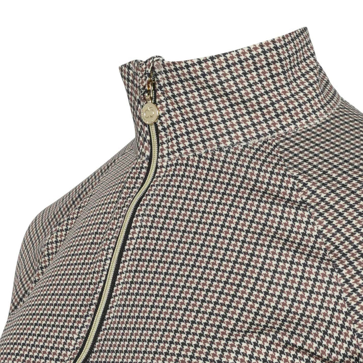 Dapplebay Bay Houndstooth LS 1/4 Zip Riding Top