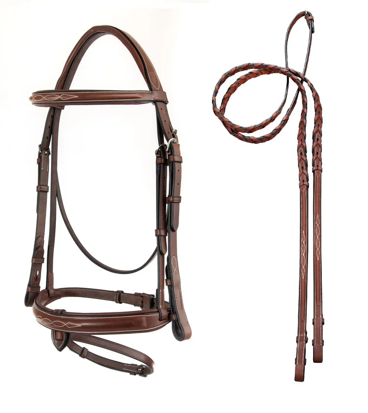 ADT STARMAN BRIDLE WITH RAISED FANCY LACED REINS