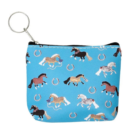 AWST INT'L LILA PUFF PONY COIN PURSE