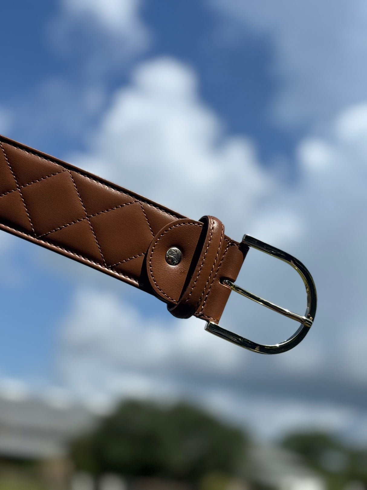 THE TAILORED SPORTSMAN QUILTED LEATHER C BELT