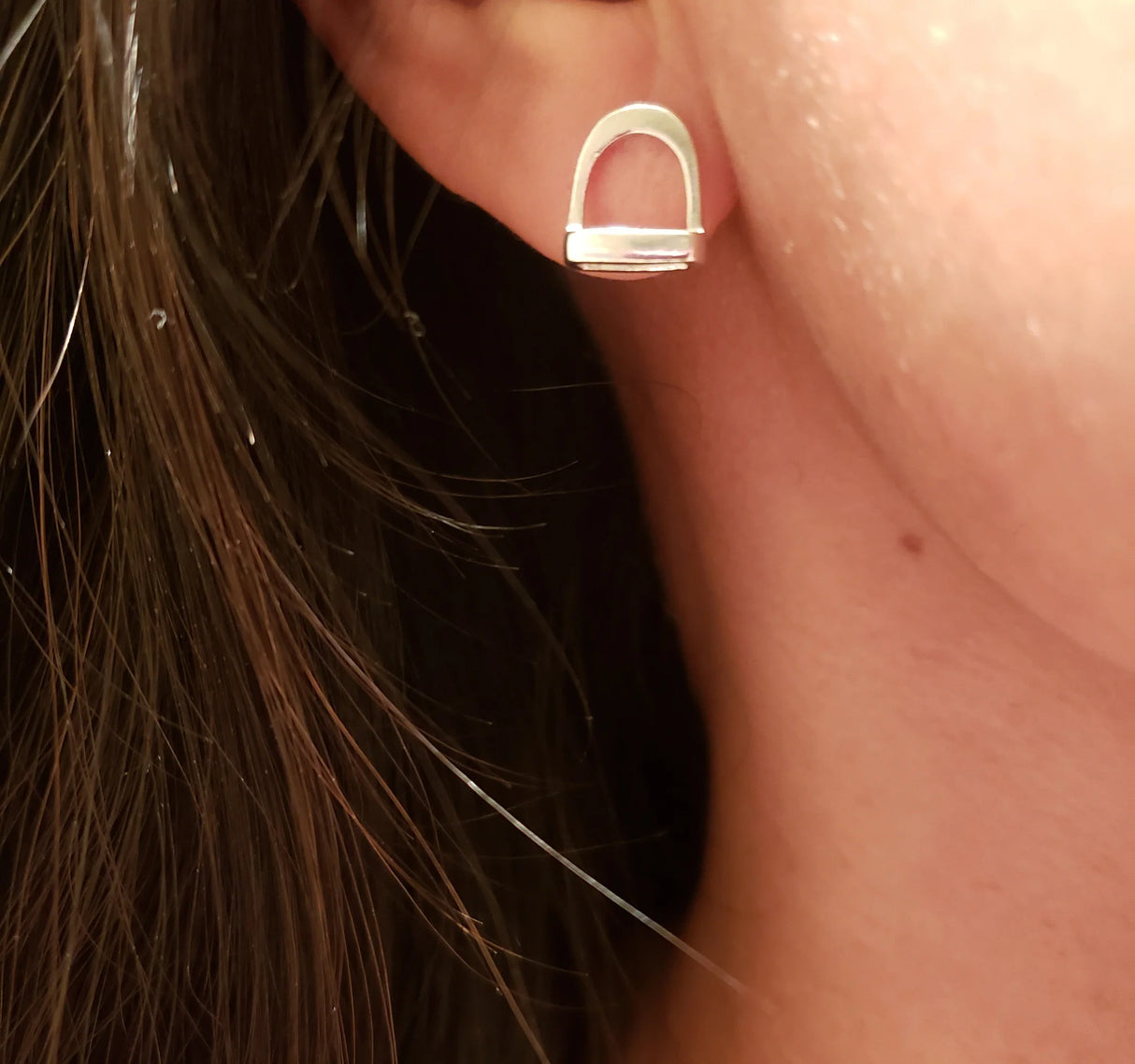 STIRRUP EARRINGS - STERLING SILVER