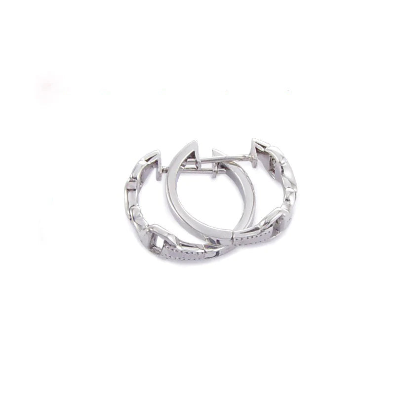 SNAFFLE BIT HOOP EARRINGS - STERLING SILVER