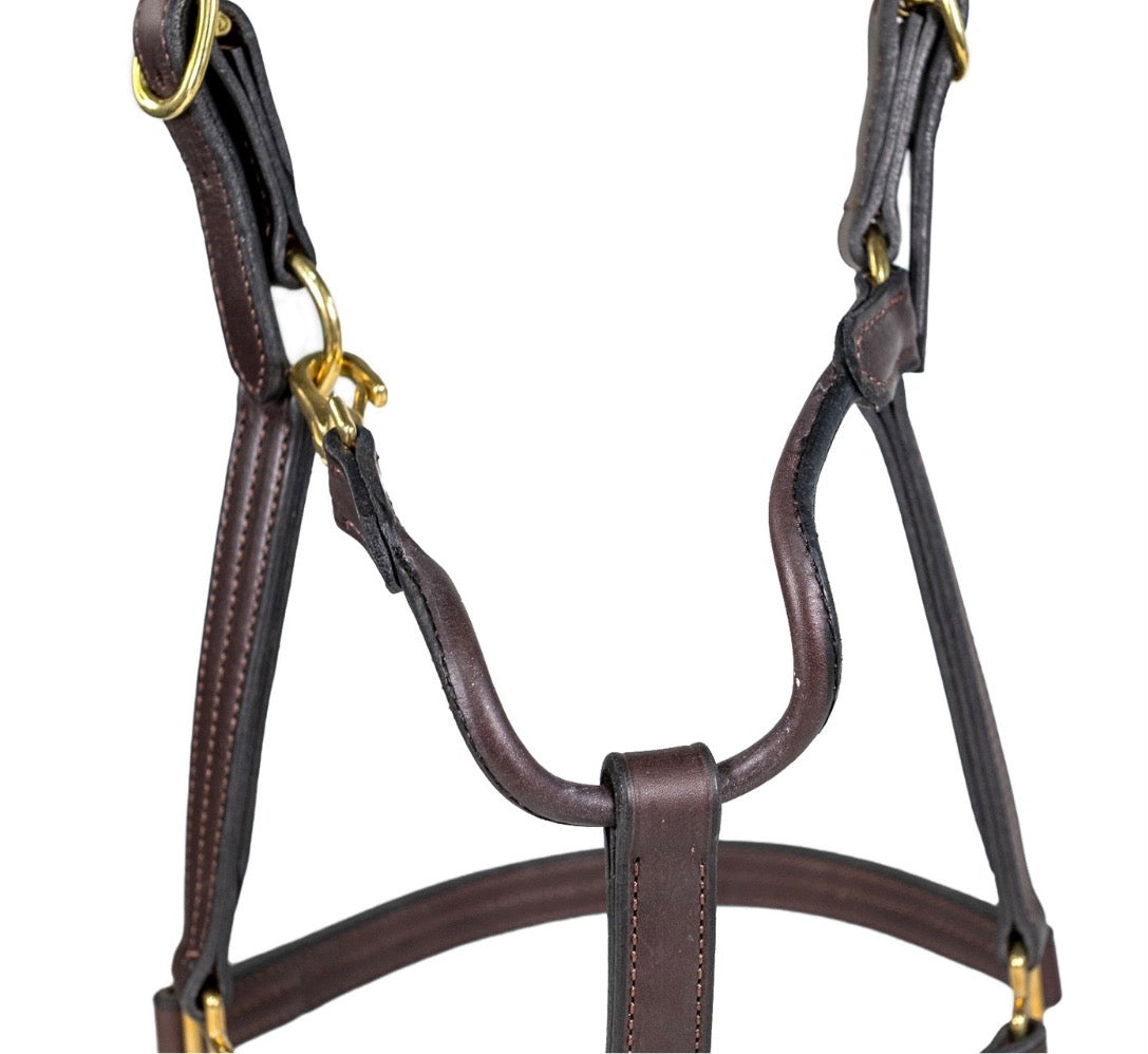 NUNN FINER TRIPLE STITCHED HALTER WITH ROLLED THROAT & SNAP