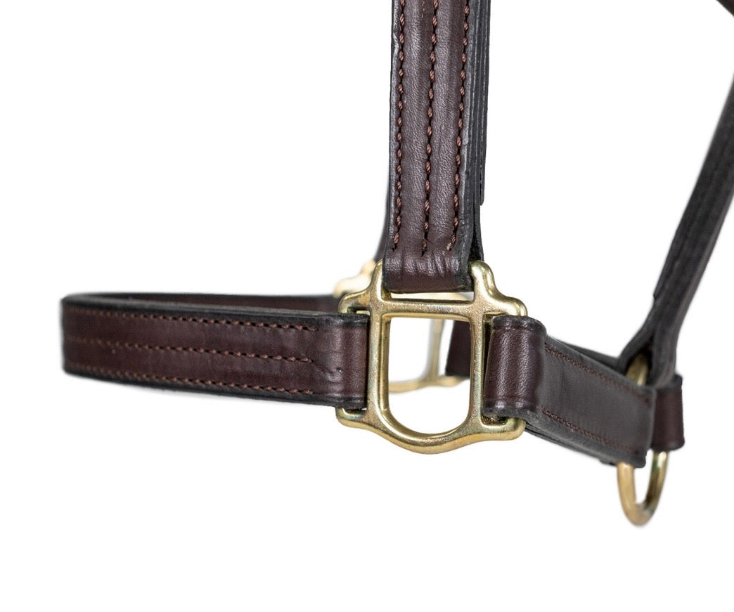NUNN FINER TRIPLE STITCHED HALTER WITH ROLLED THROAT & SNAP