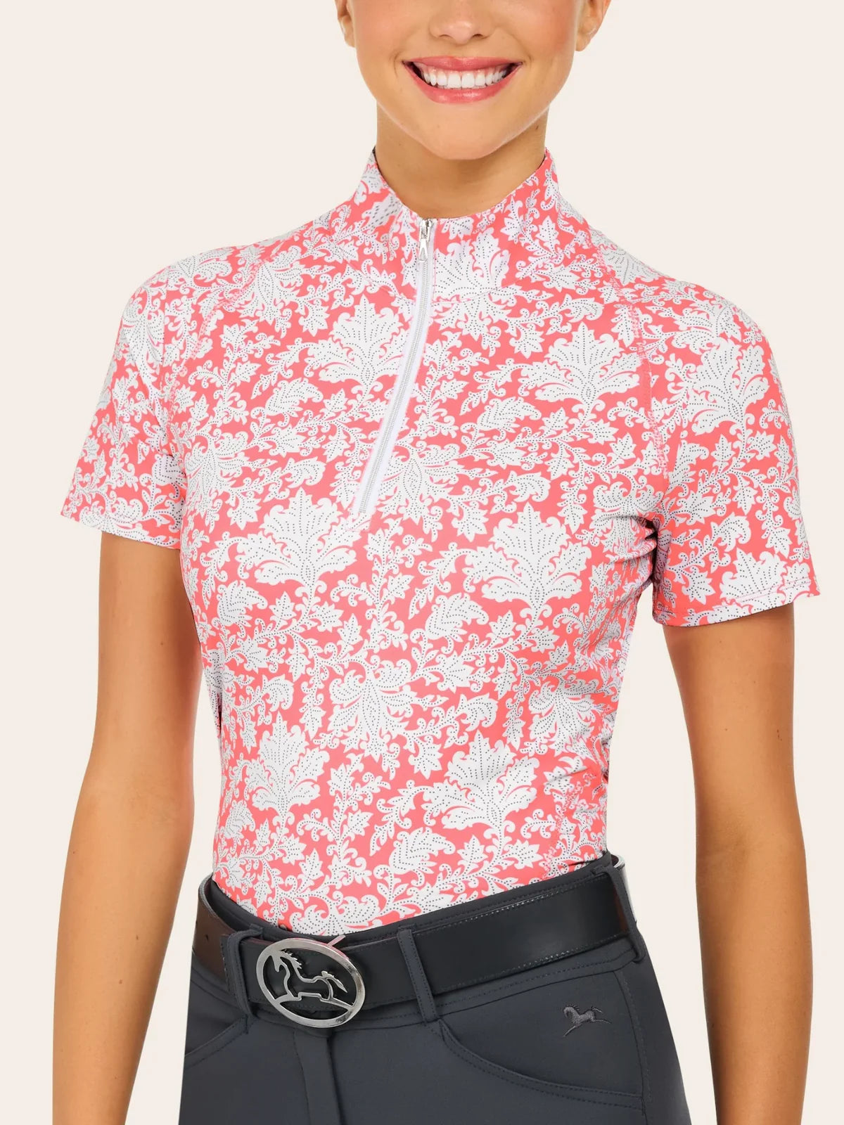 R.J. CLASSICS LUCY 1/4 ZIP SHORT SLEEVE SHIRT (CL)