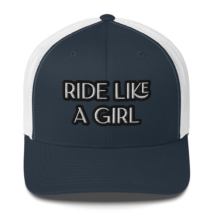 "RIDE LIKE A GIRL" TRUCKER CAP