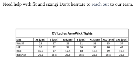 OVATION® AEROWICK™ FULL SEAT TIGHT - LADIES'