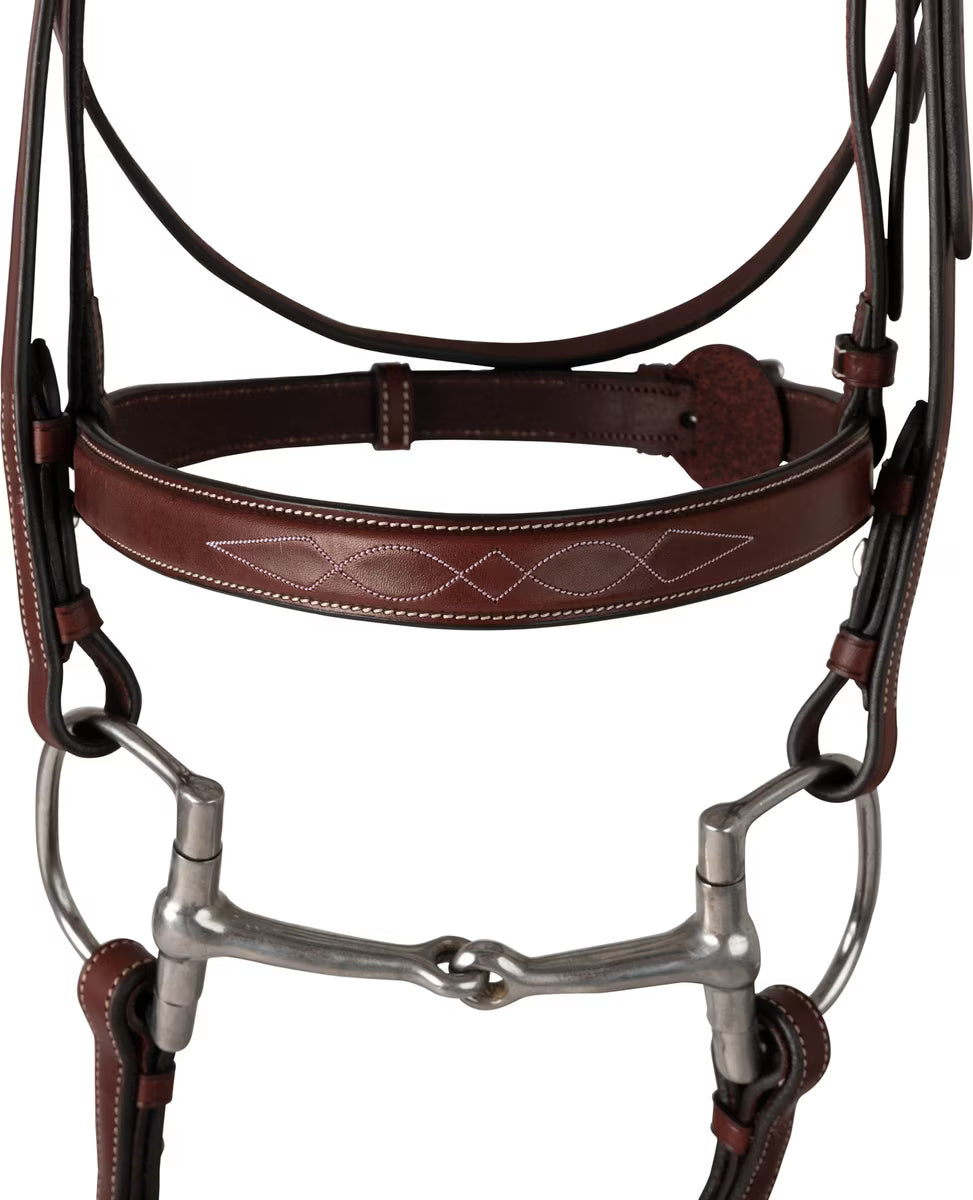 HUNTLEY FANCY STITCHED SCHOOLING HUNTER BRIDLE