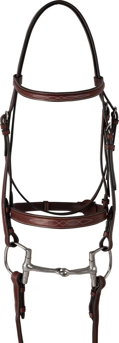 HUNTLEY FANCY STITCHED SCHOOLING HUNTER BRIDLE