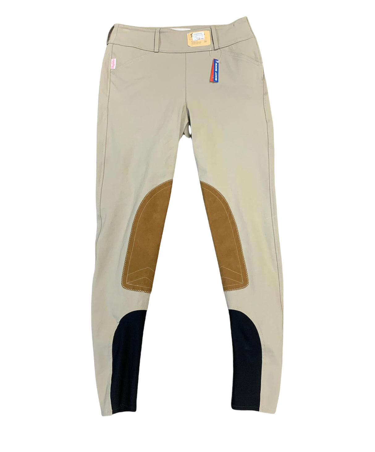 Tan-Mid Rise-Side Zip