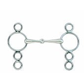 THIN JOINTED 3-RING GAG BIT