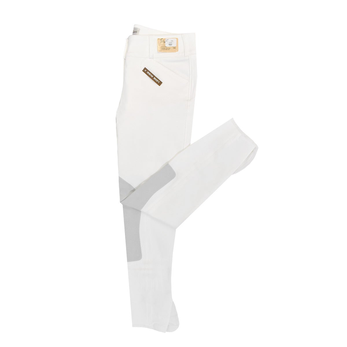 THE TAILORED SPORTSMAN LOW RISE FRONT ZIP BREECH -WHITE
