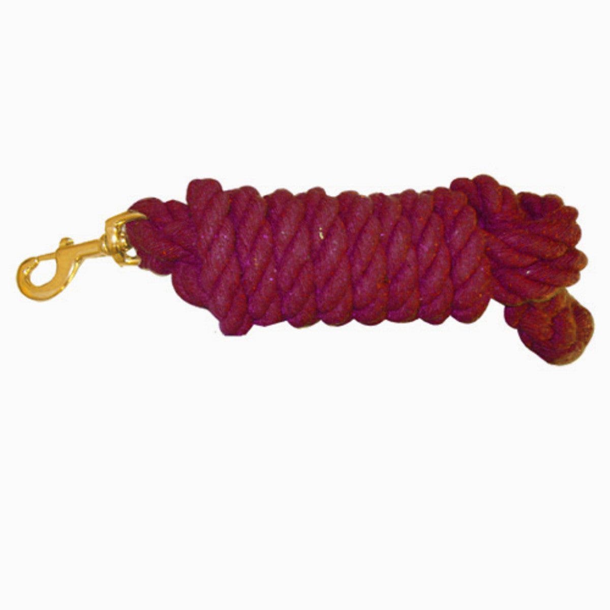 HEAVY DUTY COTTON LEAD ROPE W/ BRASS SNAP