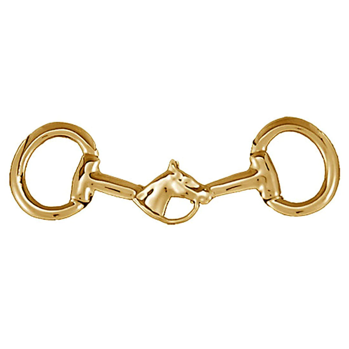 EXSELLE SNAFFLE BIT WITH HORSE HEAD STOCK PIN