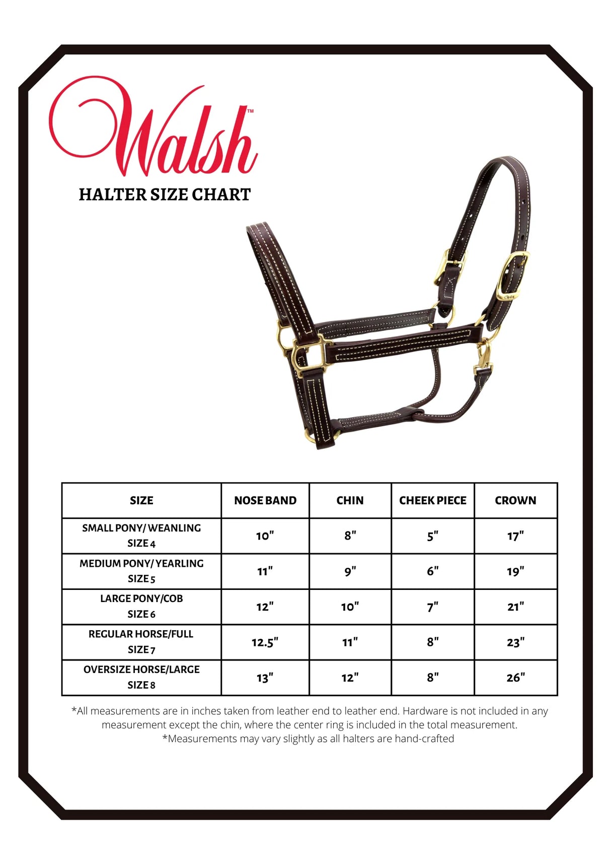 WALSH BRITISH HALTER