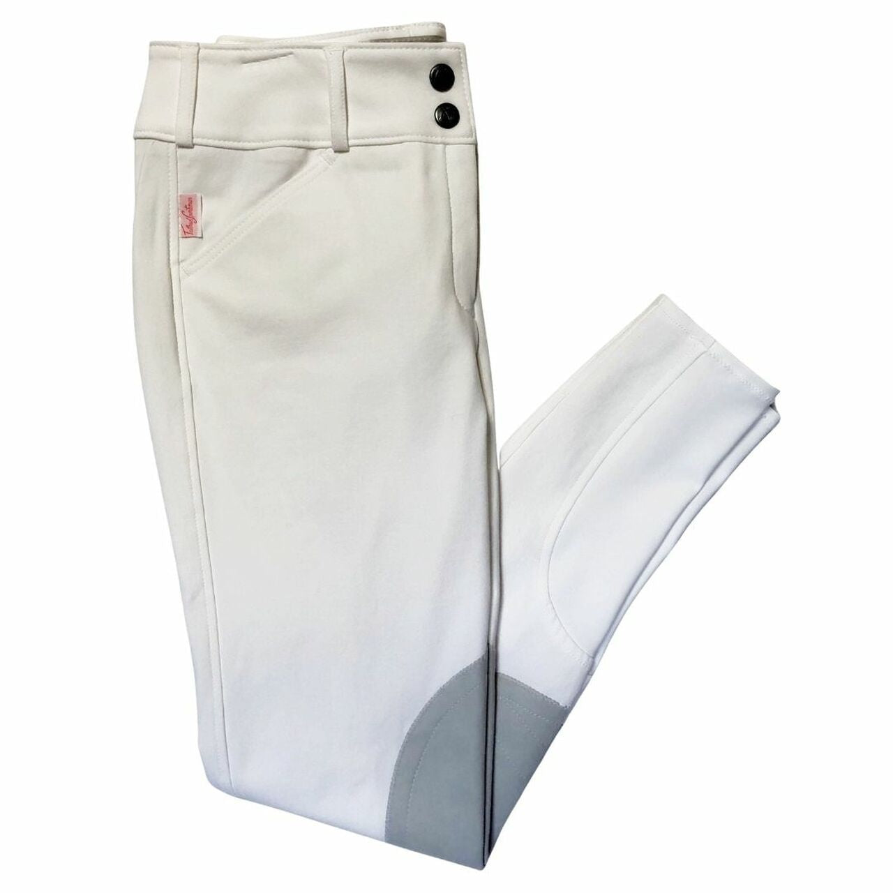 THE TAILORED SPORTSMAN LOW RISE FRONT ZIP BOOT SOCK BREECH - WHITE