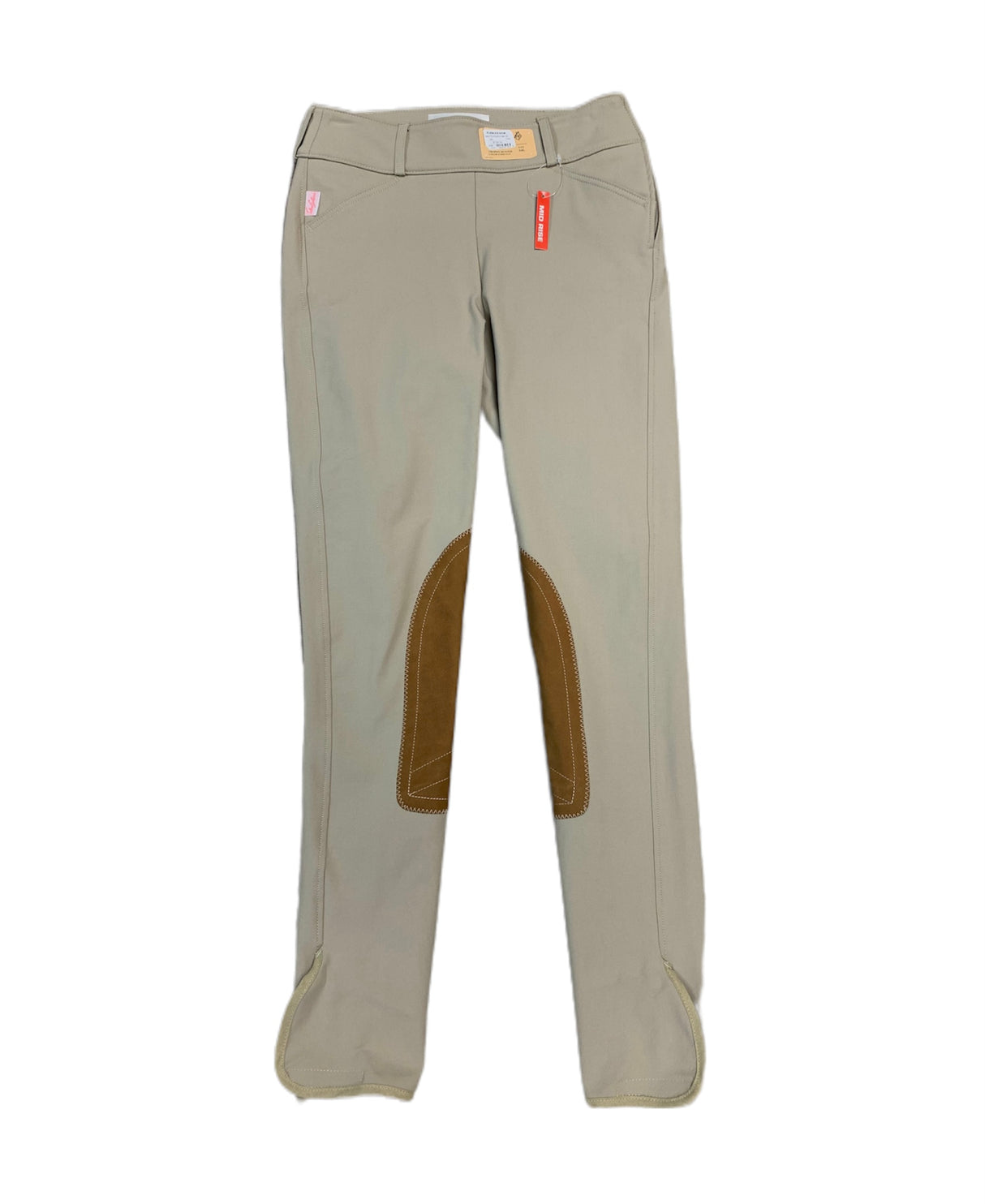 THE TAILORED SPORTSMAN MID RISE SIDE ZIP BREECH - TAN