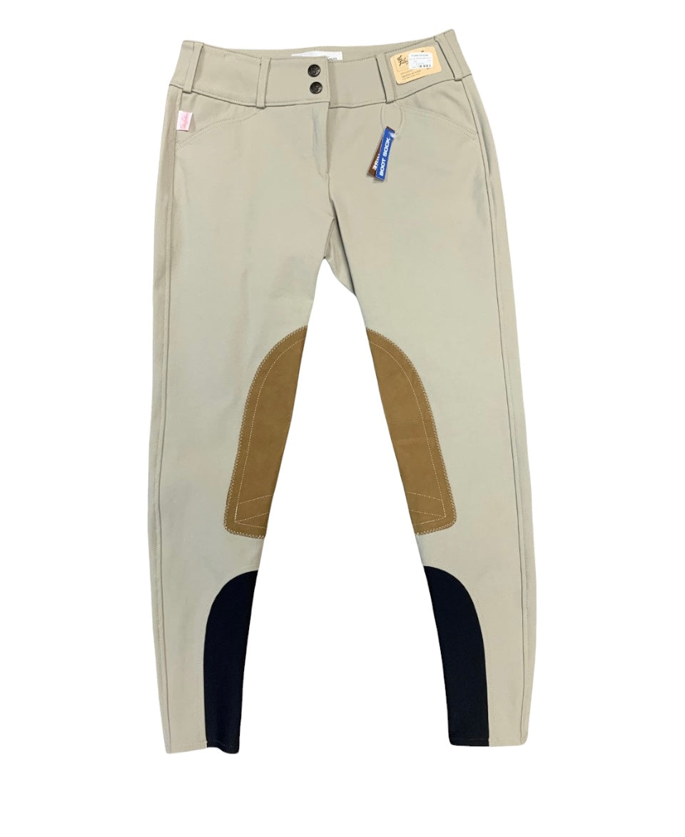 Tan-Low Rise-Front Zip