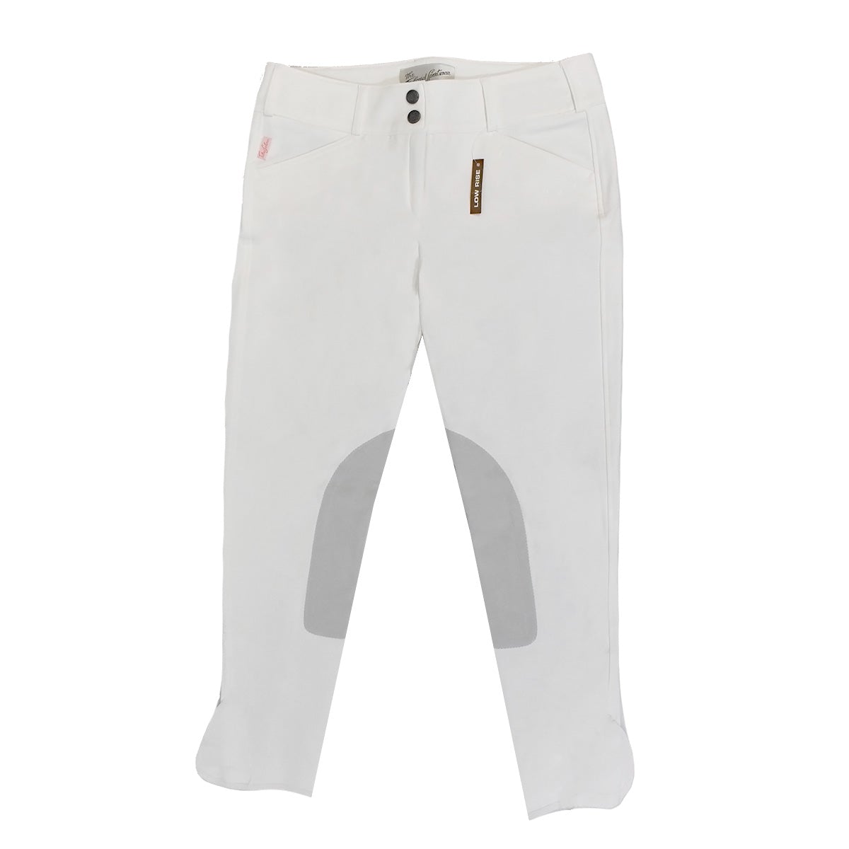 THE TAILORED SPORTSMAN LOW RISE FRONT ZIP BREECH -WHITE