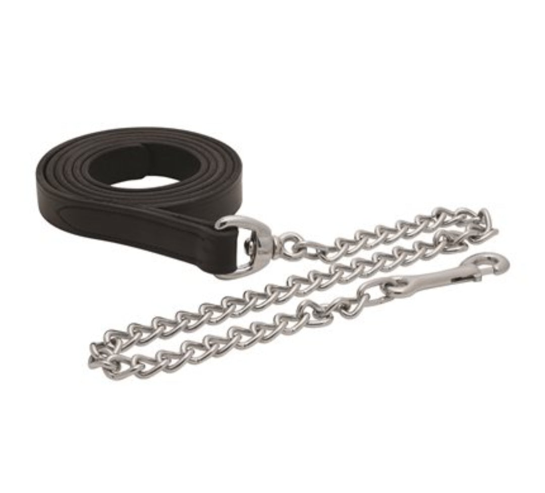 PERRI'S CHROME PLATE CHAIN LEATHER LEAD