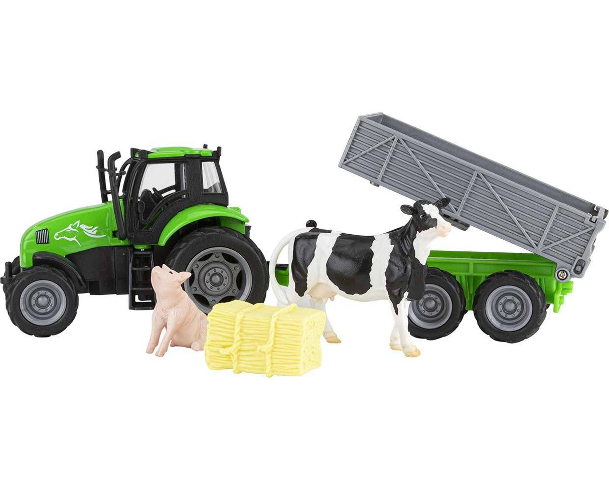 BREYER FARMS™ TRACTOR AND TAG-A-LONG WAGON