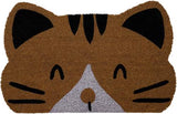 Huntley Pet Print Natural Coir Doormat-Cat