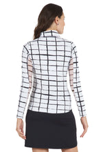 Load image into Gallery viewer, IBKUL CORDOVA PRINT LONG SLEEVE MOCK NECK TOP

