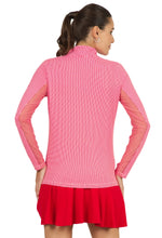 Load image into Gallery viewer, IBKUL MINI CHECK LONG SLEEVE MOCK NECK TOP
