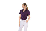 CATAGO® Thelma Quarter Zip Short Sleeve Top