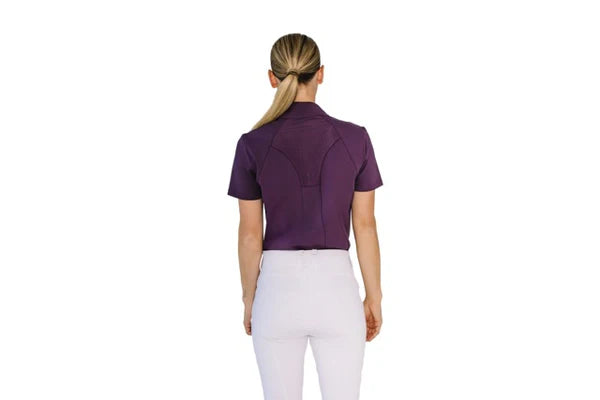 CATAGO® Thelma Quarter Zip Short Sleeve Top