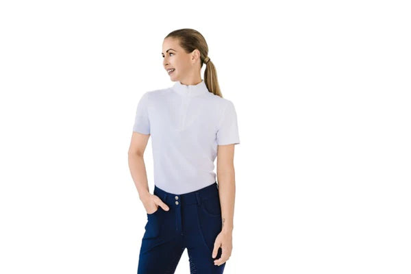 CATAGO® Thelma Quarter Zip Short Sleeve Top