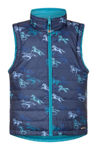 KERRITS KIDS PONY TRACKS REVERSIBLE QUILTED VEST