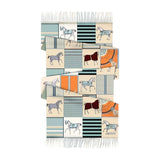 AWST INT'L HORSES IN BLANKETS ACRYLIC CASHMERE SCARF
