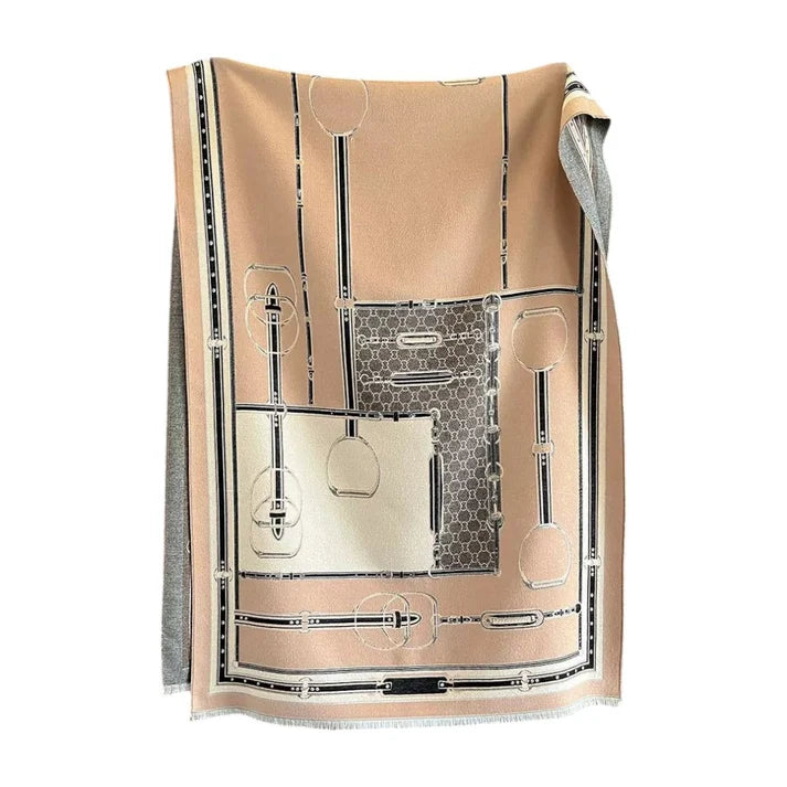 AWST INT'L STIRRUPS ACRYLIC CASHMERE SCARF