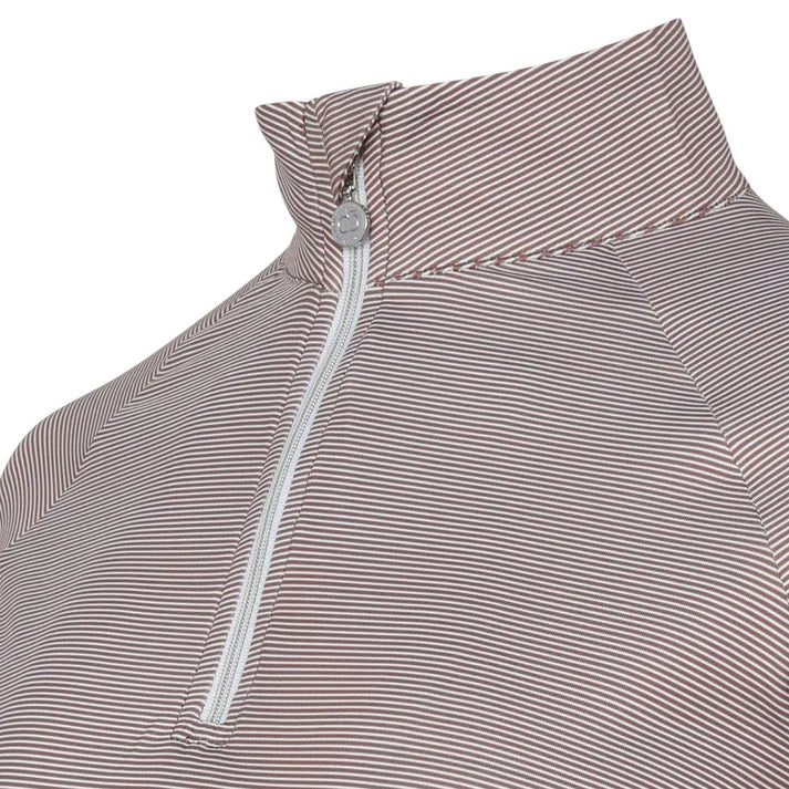 Dapplebay Stripe LS  1/4 Zip Riding Top