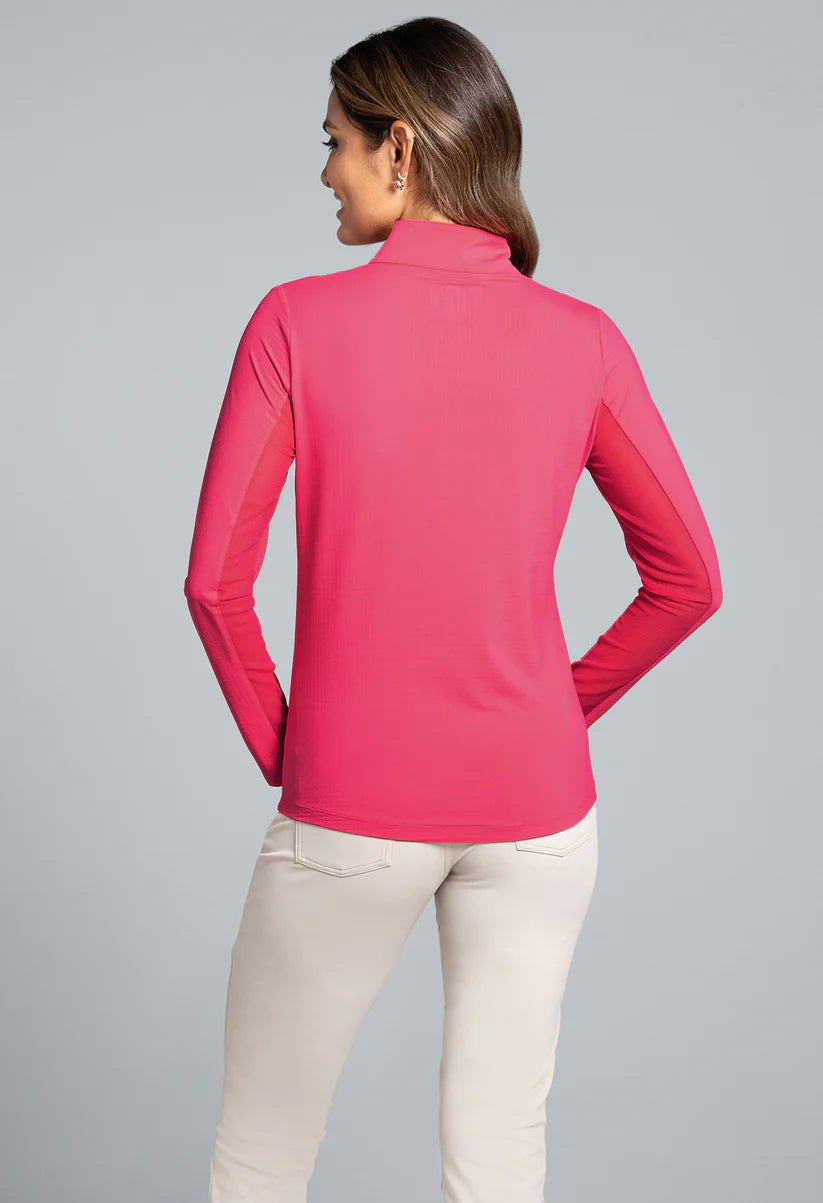 IBKUL Solid LS Mock Neck Top