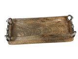 Huntley Equestrian Tray with Silver Bit Handles