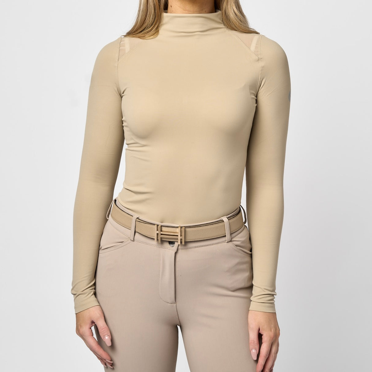 TKEQ "CHLOE" HIGH COLLAR TOP