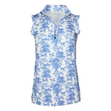 Dapplebay Equestrian Toile 1/4 Zip Light Riding Top - Sleeveless