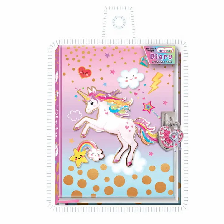 DIARY WITH LOCK & KEYS-UNICORN