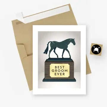 Best Groom Ever Equestrian Horse Greeting Card