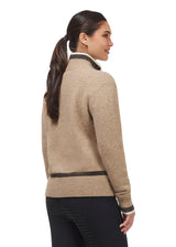 EQL BY KERRITS FULL ZIP VARSITY HORSE SWEATER