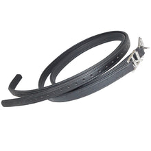 Load image into Gallery viewer, NUNN FINER PADDED NYLON CENTERED STIRRUP LEATHERS - BLACK
