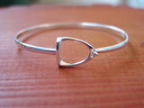 SMALL STIRRUP BANGLE BRACELET STERLING SILVER